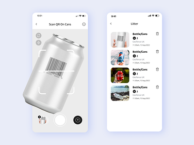 Scan Litter Apps 3d branding litter apps mobile apps scan apps scan litter apps scanner apps ui ui design uiux user interface wallet apps