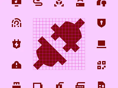 Technology icons add on audio cable cloud connection device electric cord internet laptop lock monitor object plugs qr code router scan shield sim card sound technology