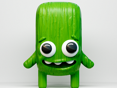 3D Character Design: Cucumber 3d 3d designer berlin ariane gebhardt character character design cinema4d cucumber design figur green grün gurke illustration nft salad fingers