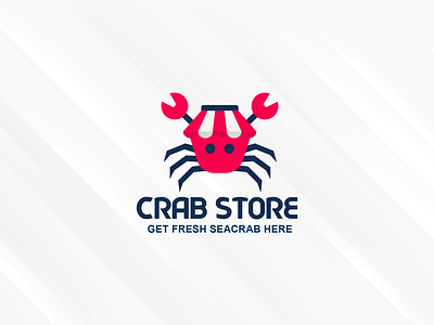 Seafood logo design branding crab crab logo crab store graphic design illustration logo logo design logo designer logos minimal logo modern logo seacrab seafood seafood logo seafood store logo shop logo