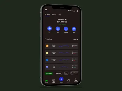 Crypto Application UI Design guvi ui
