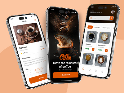 Caffee Break app branding design graphic design illustration mobile ui ux web