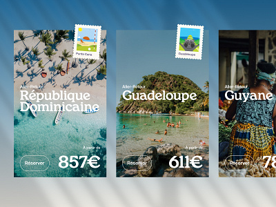 Air Caraïbes - Website Redesign air caraibes airline beach caraibes card holidays pricing stamp travel ui website