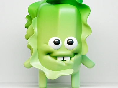 3D Character Design: Cabbage 3d 3d designer berlin blatt character character design cinema4d design figur gemüse green grün leaves logo nft salad salat veggie