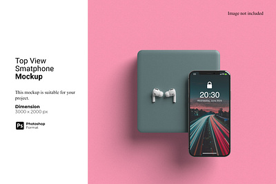 Top View Smartphone Mockup view