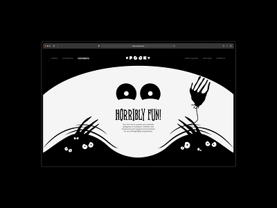 Spooky animation design ui ux web