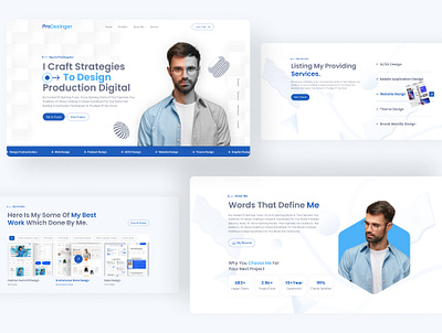 ProDesigner Personal Portfolio branding cv design designer portfolio developer portfolio home page illustration landing page logo minimal personal portfolio portfolio resume ui ux web design