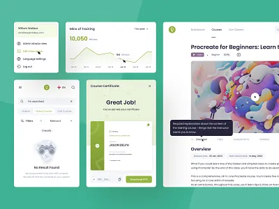 Intellezy - Online Learning Platform app app design app ui chart components dashboard learning learning platform ui ux web web app web ui website