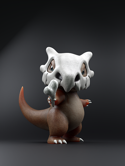 Pokemon Cubone 3D Fan Art 3d 3d sculpting 3dart blender character modeling cubone design digital 3d fanart illustration pokemon