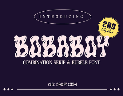 Bobaboy - Combination Serif & Bubble Font font retro