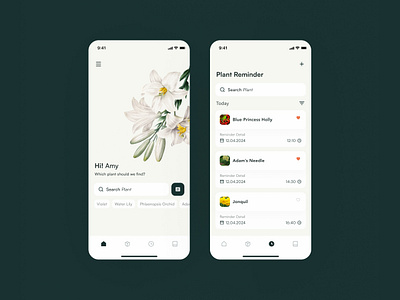 Search & Reminder | Plant App vector