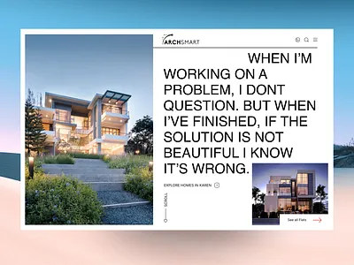 Flat Homes Sales page for ArchSmart. animation branding design graphic design illustration logo motion graphics ui ux vector