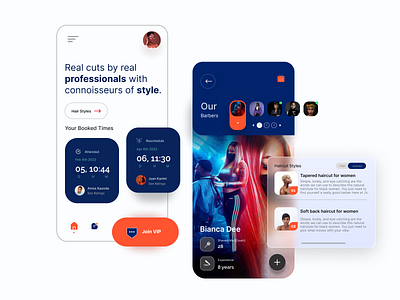 Barbershop Appointment App 3d animation branding design graphic design illustration logo motion graphics ui ux vector
