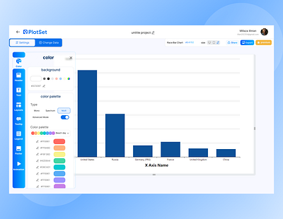 Setting panel design ui