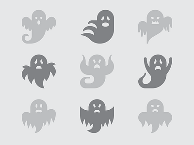 Halloween Ghosts angry ghost casper character flying ghost ghost ghost costume halloween ghosts halloween masquerade halloween party haunted horror icons monster poltergeist smiling ghost surprised ghost ui vector