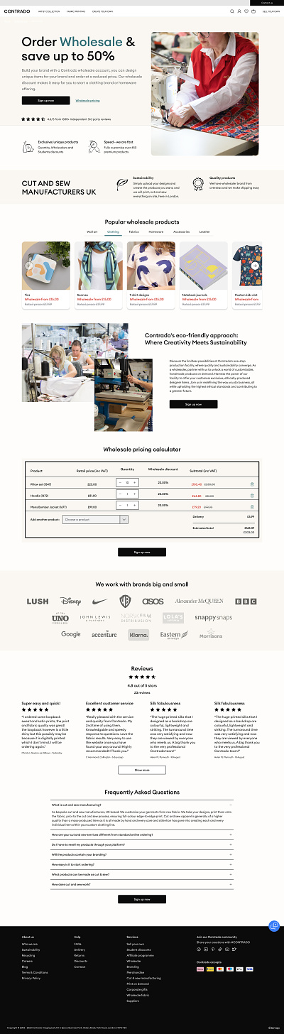 Wholesale landing page branding design landingpage screen template ui ux webdesign