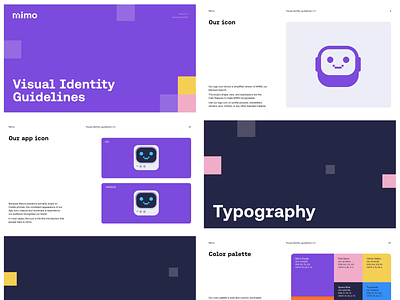 Mimo's Brand Guidelines app bootcamp bran guidelines brand branding coding color palette design logo mascot mimo visual identity