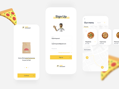 Homy restaurant food delivery mobile APP #Daily UI 01 app clean daily ui food delivery minimal mobile app restaurant app design restaurant ui simple ui ux