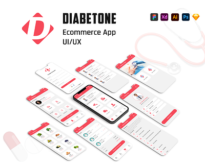 Diabeton App UI/UX Design branding creativedesign designinspiration diabeton doctor app design interactiondesign medical medical app design medicine ui design mobiledesign product design prototyping uiuxdesign userexperience userinterface wireframes wireframing