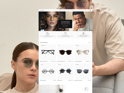 Eyewear & Accessories Website Template clothing stores fashion stores jewelry shops luxury brands online shopping retail spect shops watch brands