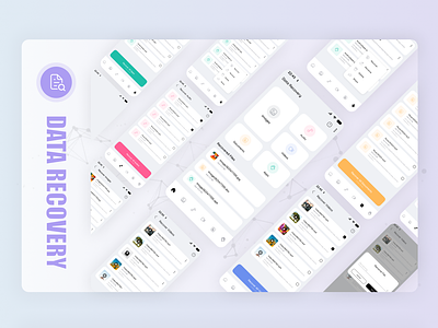 Data Recovery App UI UX appdesign data recovery app design dataloss datamanagement datarecovery digitalrecovery digitalsecurity graphicdesign mobileapp mobiledesign recovery app design recovery app ui technologydesign uiuxdesign userexperience userinterface