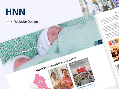 Hanoi Neonatal Network (HNN) branding corporation design desktop figma health homepage hospital information landingpage mainsite mobile neonatal network newborns product ui ui design uiux website