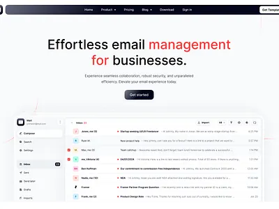 Mail - Header in progress dashboard email header homepage langing page product design ui ux web web app web design webpage website