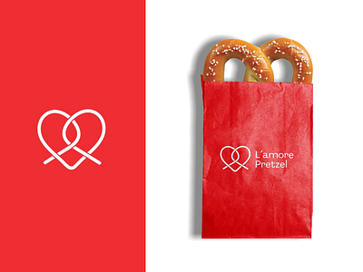 L'amore Pretzel Packaging branding graphic design logo packaging