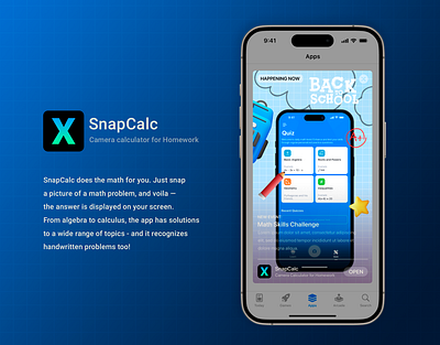 In-app event for SnapCalc app app store design graphic design illustration snapcalc ui