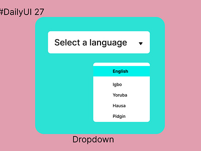 #Day027-Dropdown #DailyUI Design branding logo ui