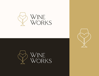 Wine Works - Wine Logo Design #1 abstract brand identity logo logo design modern wine wine design wine logo wines