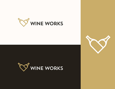 Wine Works - Wine Logo Design #2 abstract brand identity heart heart logo logo logo design love love logo modern wine wine design wine logo