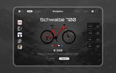 Bicycle Ecommerce Web UI bicycle ecommerce ui bicycle web ui ecommerce ui product page ui ui user interface ux website ui