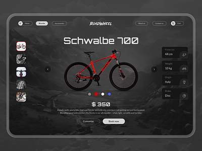 Bicycle Ecommerce Web UI bicycle ecommerce ui bicycle web ui ecommerce ui product page ui ui user interface ux website ui