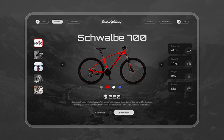 Bicycle Ecommerce Web UI by ProCreator - Global UI/UX Design Agency on ...