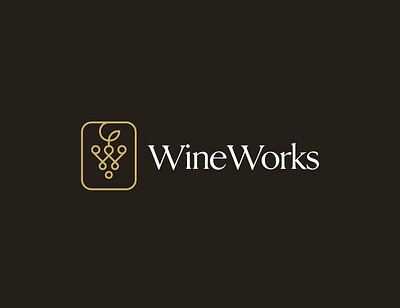 Wine Works - Chosen Wine Logo Design abstract brand identity emblem emblem logo grapes logo letter letter w letters logo logo design modern w wine wine grapes wine logo