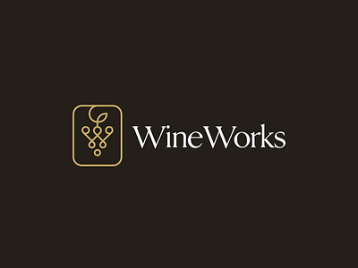 Wine Works - Chosen Wine Logo Design abstract brand identity emblem emblem logo grapes logo letter letter w letters logo logo design modern w wine wine grapes wine logo