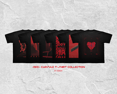 -RED- Capsule T-shirt Collection 6 PCS 3d animation branding clothes clothes design fashion design graphic design t shirt design