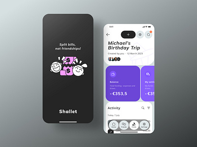 Shared wallets App app figma product design ui uiux user experience user interface ux
