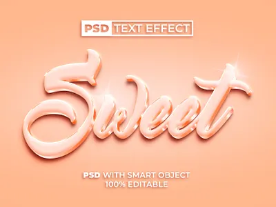 PSD Sweet Text Effect color of the year design editable effect font lettering logotype mockup photoshop psd romance soft text typeface typography valentine