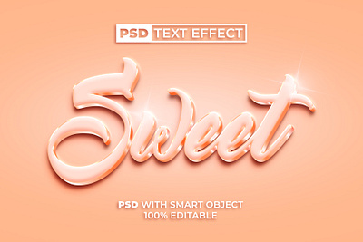 PSD Sweet Text Effect color of the year design editable effect font lettering logotype mockup photoshop psd romance soft text typeface typography valentine