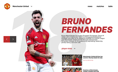 Man Utd web page branding design football graphic design illustration interface logo manchester united simple site ui uiux user experience user interface ux webpage website
