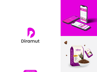Diramut Branding apps branding catfood design designer logo graphic design illustration logo logo brand logotype packaging sidoarjo ui uiux