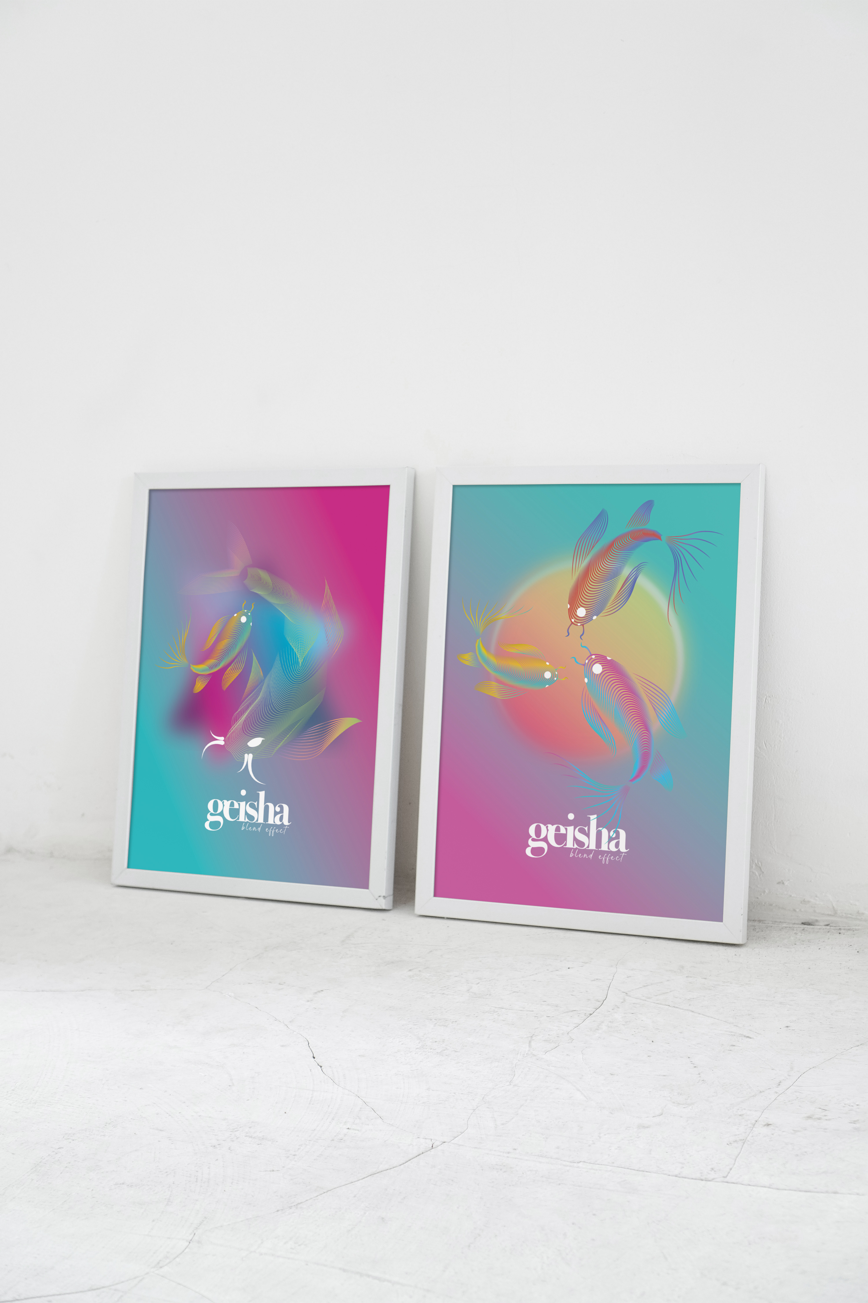 Geisha Graphic Wall Art 3d animation branding graphic design