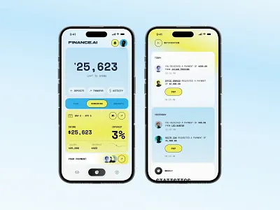 Finance App - UI Mobile app banking clean creative design finance minimal mobile ui ux