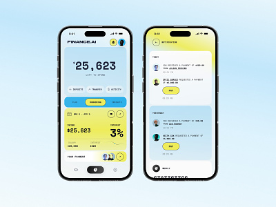 Finance App - UI Mobile app banking clean creative design finance minimal mobile ui ux