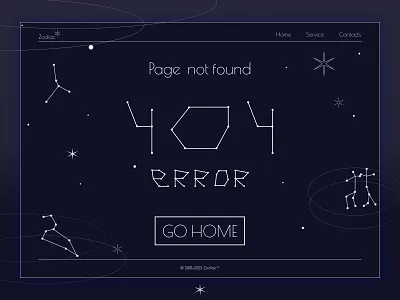 404 Page 404 page constellations design stars tarot ui ux zodiac