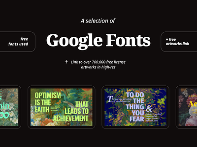 Google fonts | A selection of fonts in use branding display font font in use free free artwork free font freebie freefont google fonts grotesk museum sensorydigital type typeface typo ui variable