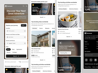 Horizone - Travel Landing Page [Responsive] adventure booking clean design flight horizone landing page responsive ticket train travel ui web website