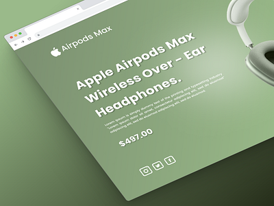 Airpods Max | Website Product Design 3d airpods website animation animation website branding graphic design inspiration website motion graphics product website ui ui website design website design